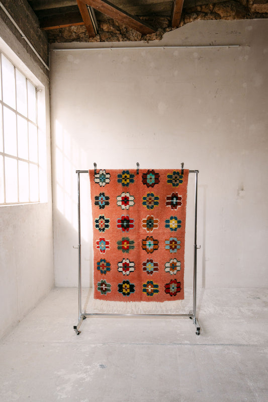 Bergama Tülü — Peach Mosaic